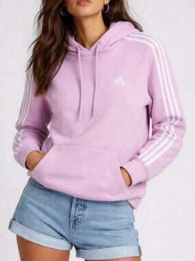 Adidas 3-Stripes Fleece Pullover Hoodie